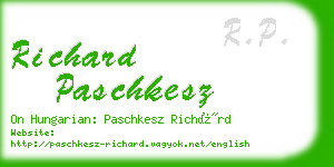 richard paschkesz business card